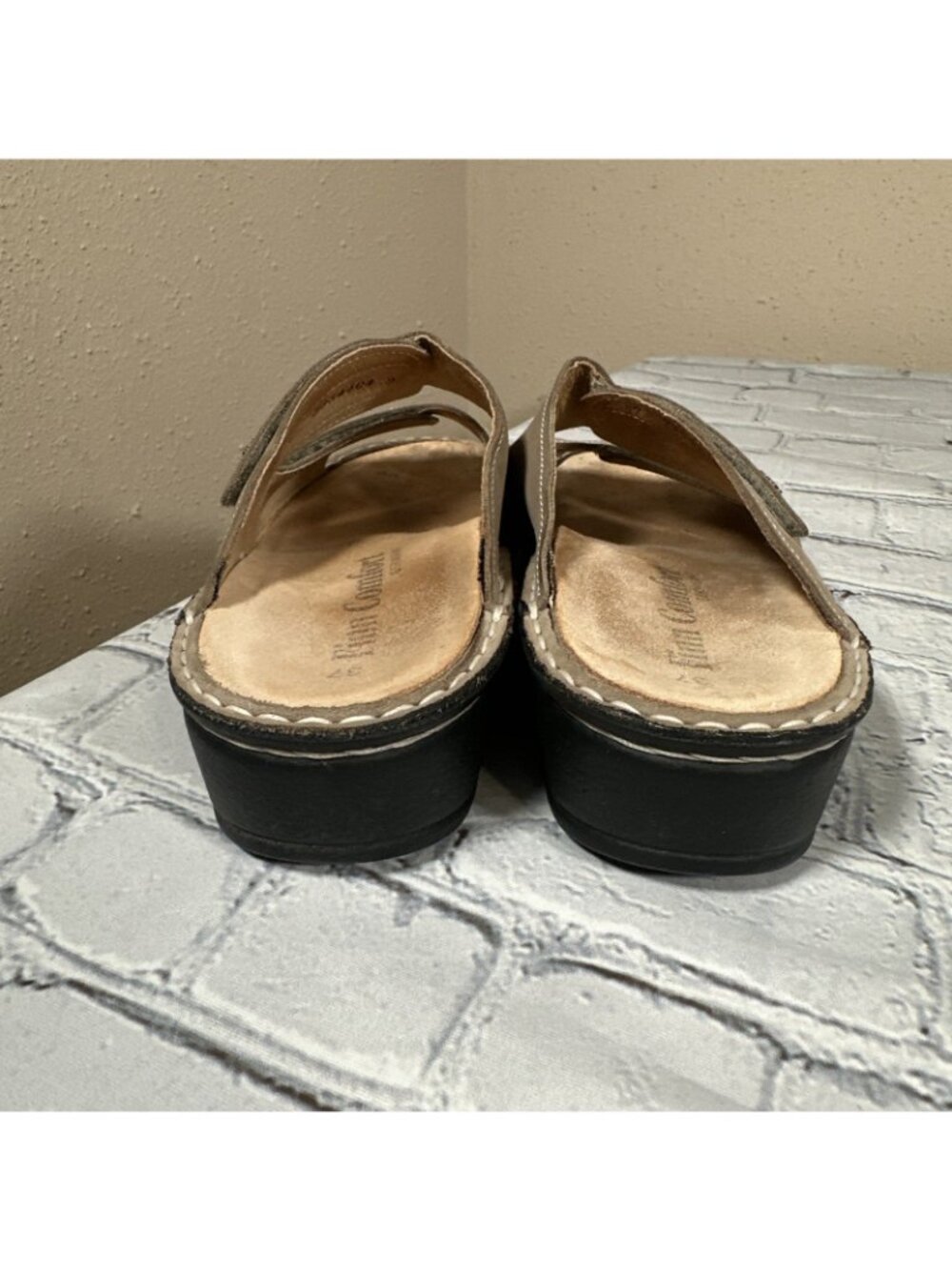 Finn Comfort Jamaika Jamaica Tan Double Strap Slip On Wedge Sandals Womens 37 /7 - Picture 3 of 16
